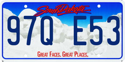 SD license plate 97QE53