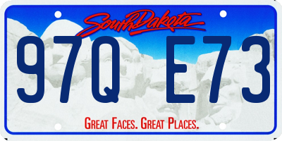 SD license plate 97QE73