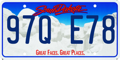 SD license plate 97QE78