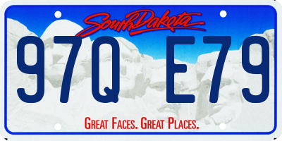 SD license plate 97QE79