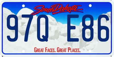 SD license plate 97QE86