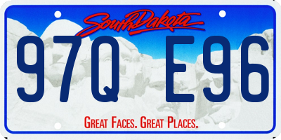SD license plate 97QE96