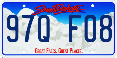 SD license plate 97QF08