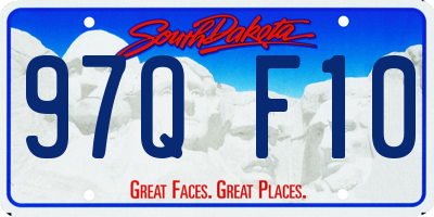 SD license plate 97QF10