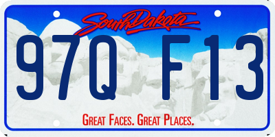 SD license plate 97QF13