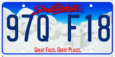 SD license plate 97QF18