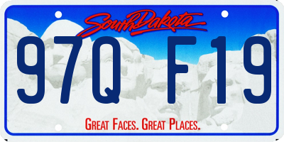SD license plate 97QF19