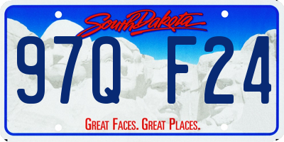 SD license plate 97QF24