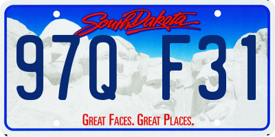 SD license plate 97QF31