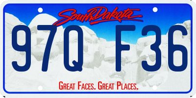 SD license plate 97QF36