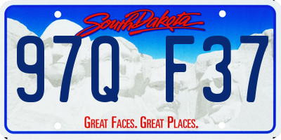 SD license plate 97QF37