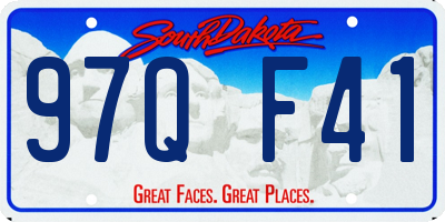SD license plate 97QF41