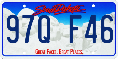 SD license plate 97QF46