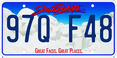 SD license plate 97QF48