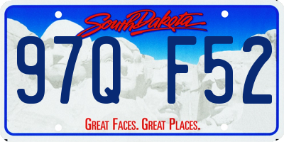 SD license plate 97QF52