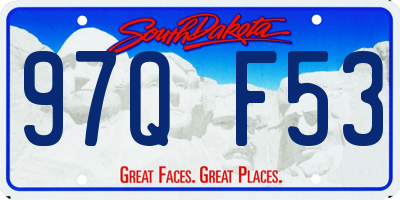 SD license plate 97QF53
