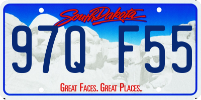 SD license plate 97QF55