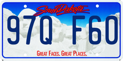 SD license plate 97QF60