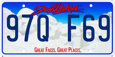 SD license plate 97QF69