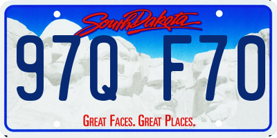 SD license plate 97QF70