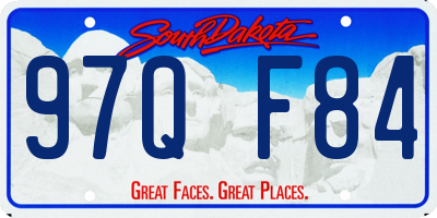 SD license plate 97QF84