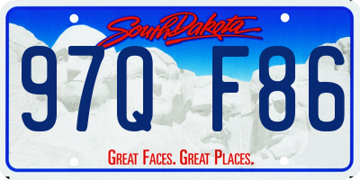 SD license plate 97QF86