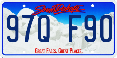 SD license plate 97QF90