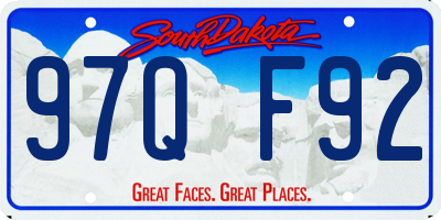 SD license plate 97QF92