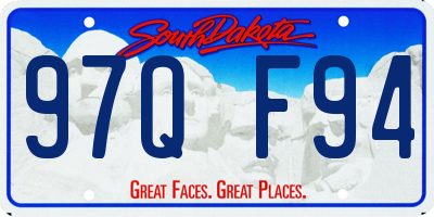 SD license plate 97QF94