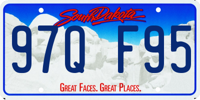 SD license plate 97QF95