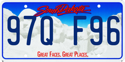 SD license plate 97QF96