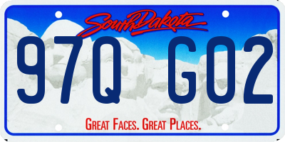 SD license plate 97QG02