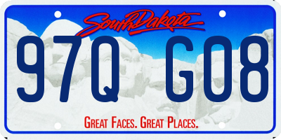 SD license plate 97QG08