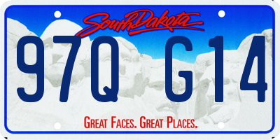SD license plate 97QG14