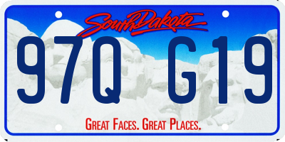SD license plate 97QG19
