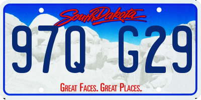 SD license plate 97QG29