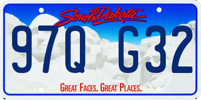 SD license plate 97QG32