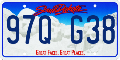 SD license plate 97QG38
