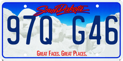 SD license plate 97QG46