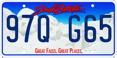 SD license plate 97QG65