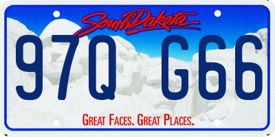 SD license plate 97QG66