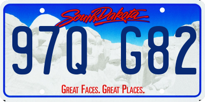 SD license plate 97QG82