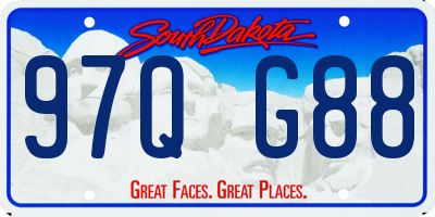 SD license plate 97QG88