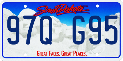 SD license plate 97QG95