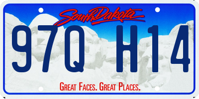 SD license plate 97QH14