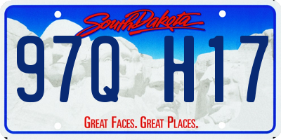 SD license plate 97QH17