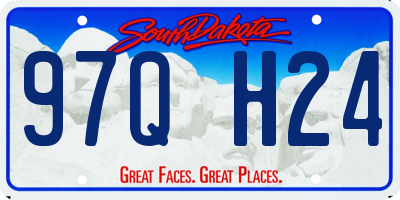 SD license plate 97QH24
