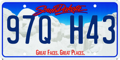 SD license plate 97QH43
