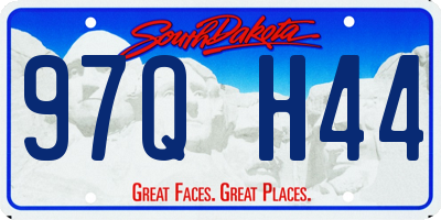 SD license plate 97QH44