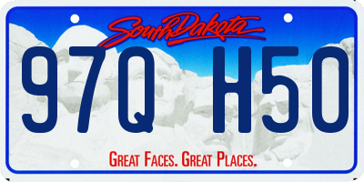 SD license plate 97QH50